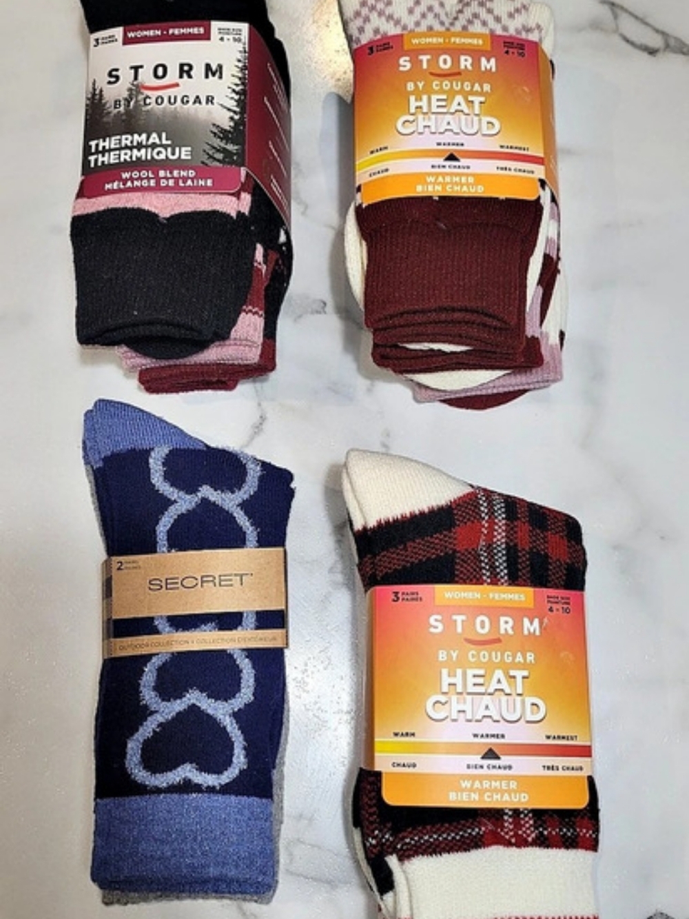NWT 11 Pair Women’s Thermal Socks Cougar Storm Heat Wool Winter Bundle